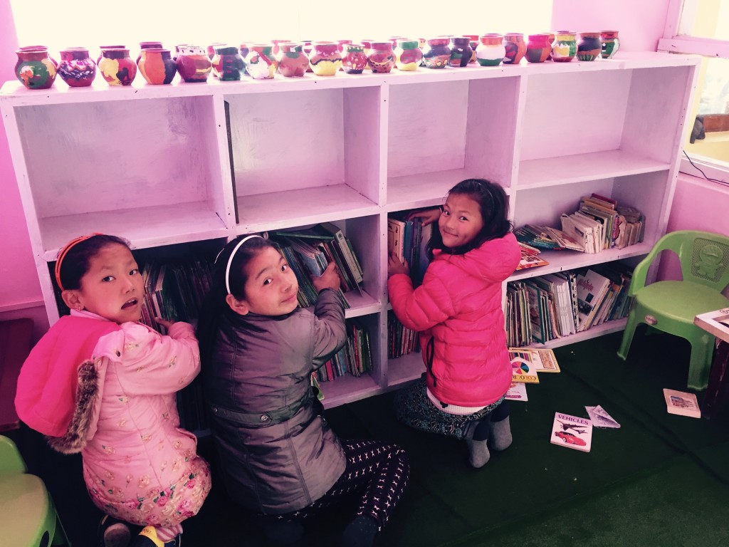Emptying shelves and taking them upstairs